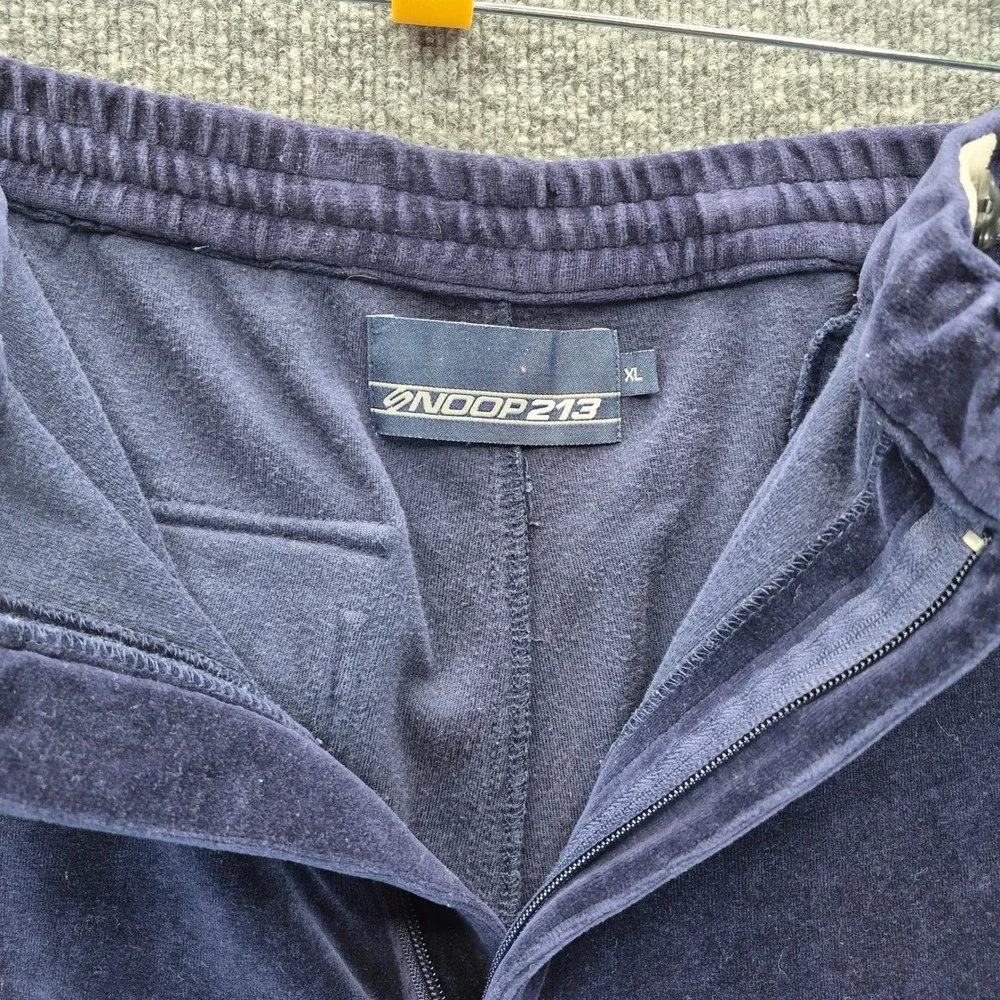 Snoop 213 Convertible Pants Velour Zip Off XL Navy‎ Blue Mens